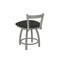 Holland Bar Stool Co 18" Low Back Swivel Vanity Stool, Nickel Finish, Canter Iron Seat 82118AN008 - alternate 3
